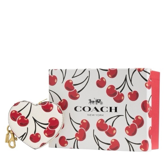 Coach Accessories - Coach Heart-Shaped Embossed Leather Coin Purse NWT All inclusion